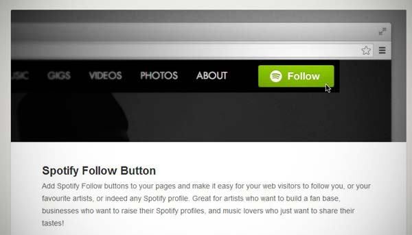 Spotify follow button